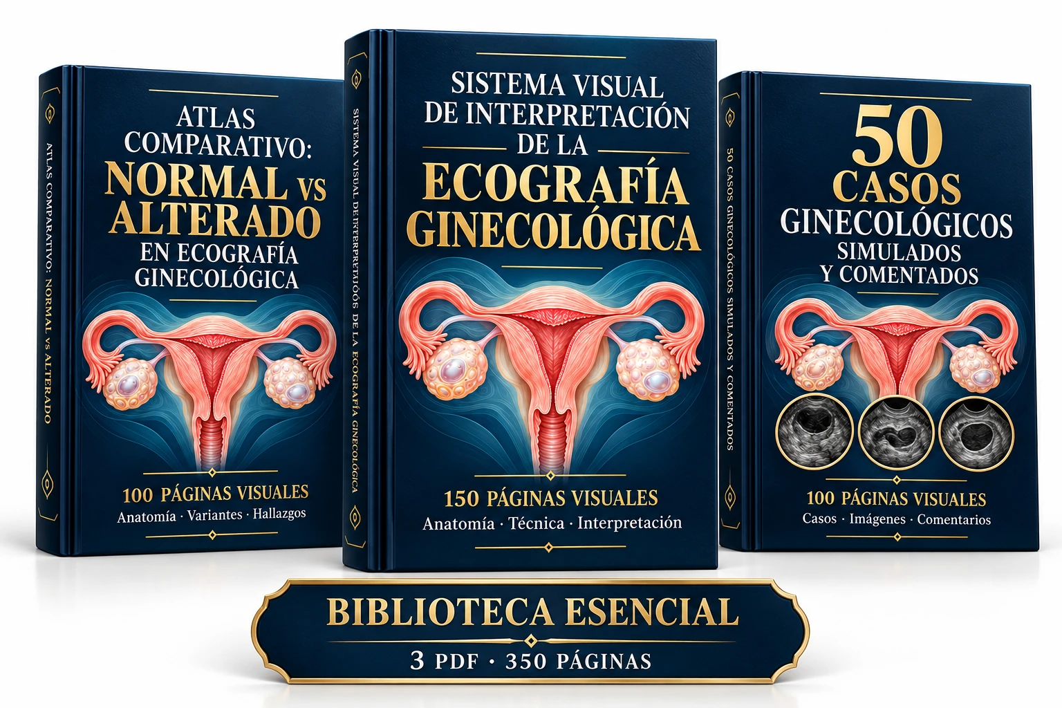 Los tres libros digitales principales de ecografía ginecológica