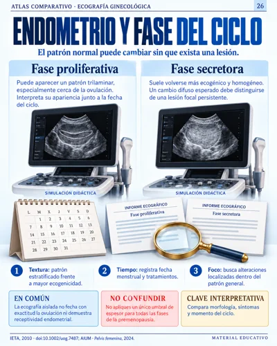 Endometrio y fase del ciclo