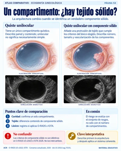 Un compartimento: ¿hay tejido sólido?